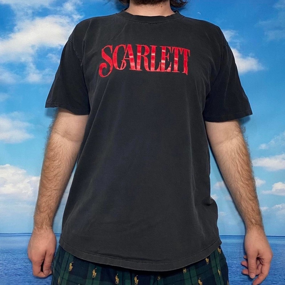 Vintage 90s scarlett tee shirt oneita tag large usa
